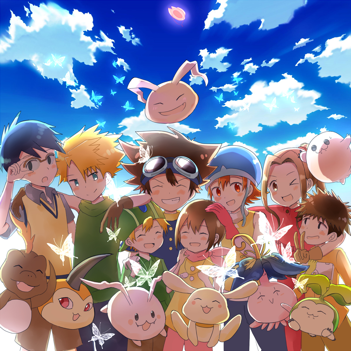 デジモンアドベンチャー G.E.M 選ばれし子供たち コンプリート +おまけ色紙 デジモンアドベンチャー】デジモン 刺繍缶バッジ（選ばれし