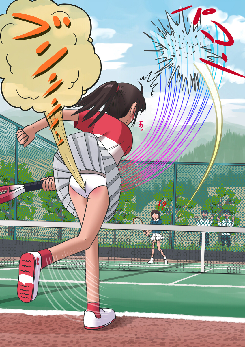 テニススカートエロ テニスのプレイ中におなら！？ | 雪白牙斬