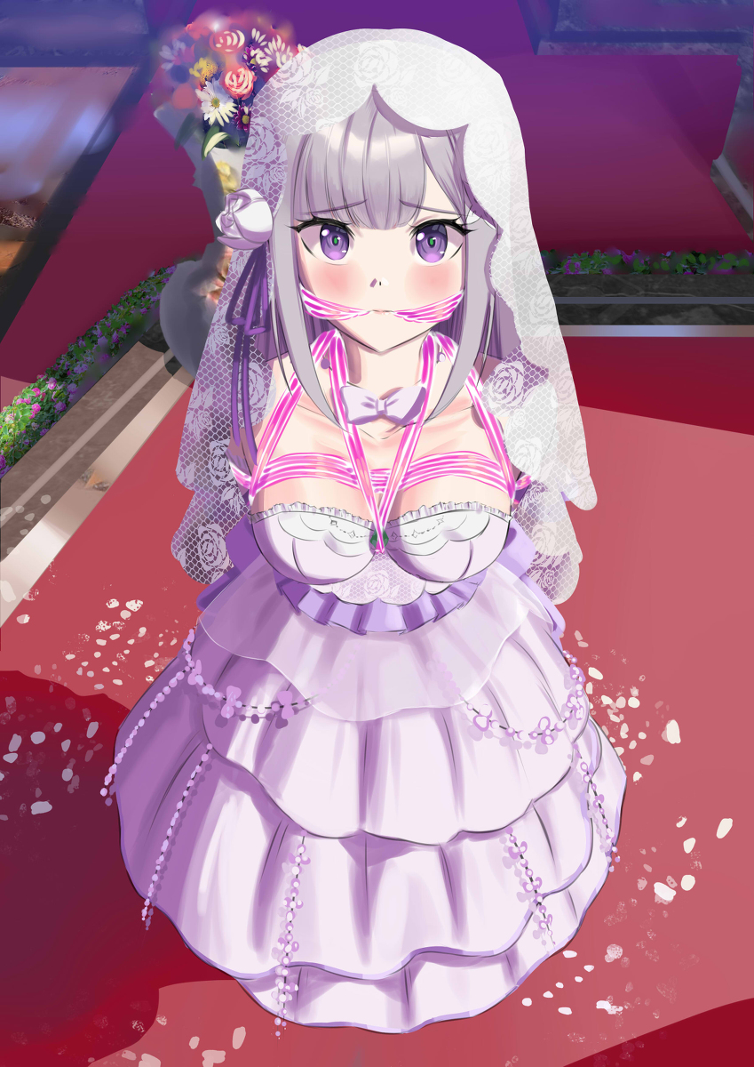 ウェディンク゛ドレス緊縛画像 